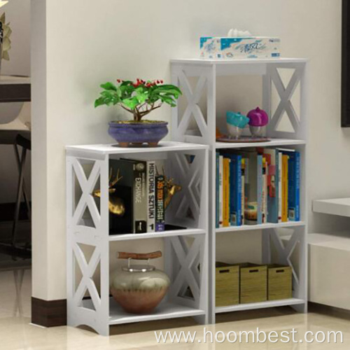 3 Tier Small Bookshelf Kids Open Shelves